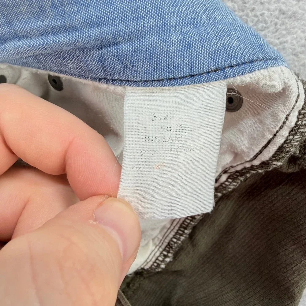 Woolrich Corduroy Pants Mens 42x30 Olive Green Brown Cord Straight 5-Pocket Work
